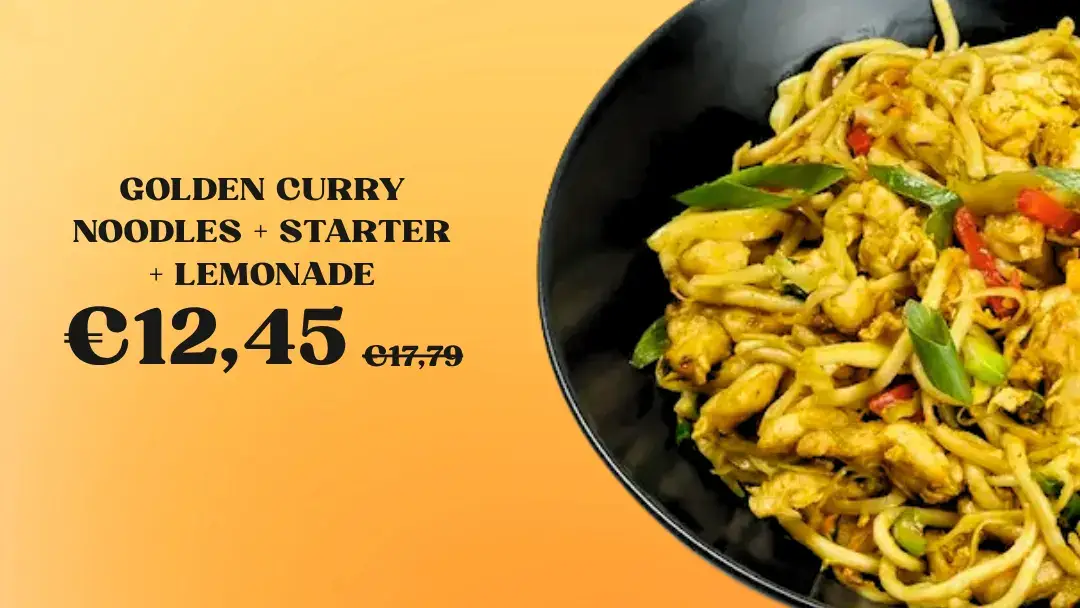 Golden Curry Noodles + Starter + Lemonade