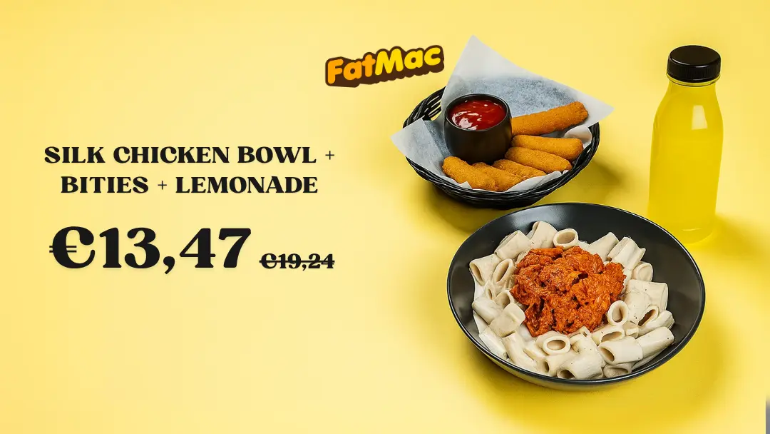 Silk Chicken Bowl + Bities + Lemonade